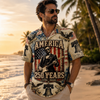Abraham Lincoln Playing Guitar Rock and Roll American Flag Hawaii Shirt 1776-2026 USA Flag Hawaii Shirt CH07 911762