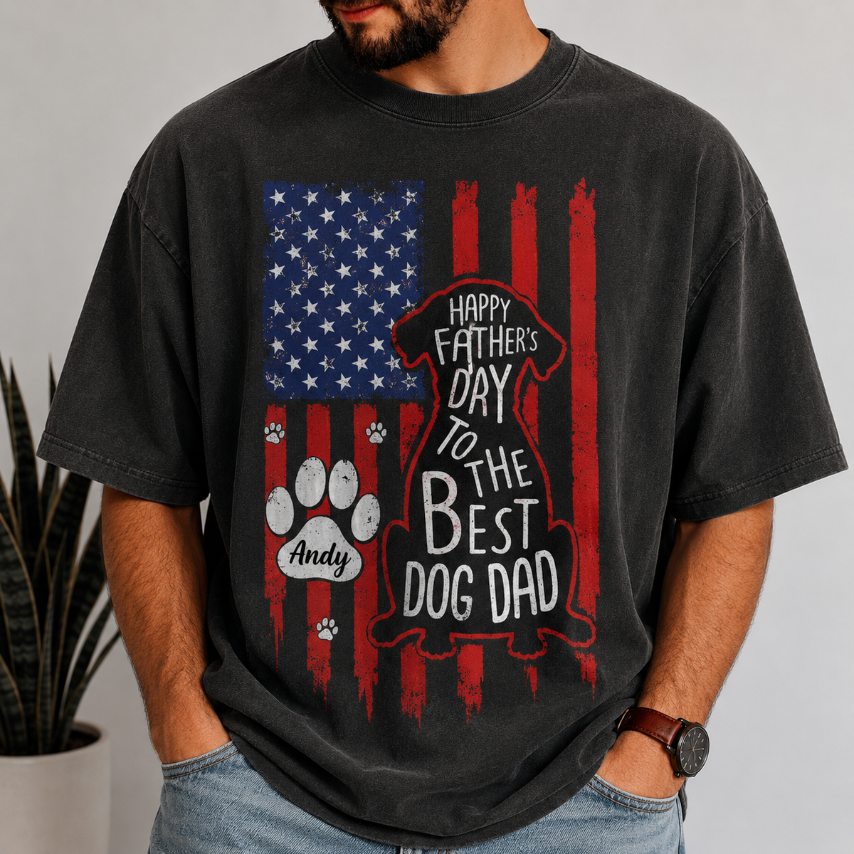 Happy Father's Day To Best Dog Dad Flag Comfort Shirt CH07 911776