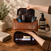 Personalized Men's Leather Toiletry Bag Birthday, Christmas, Anniversary Gift for Him CH07 896692