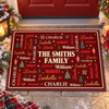 Custom Family Member Name Christmas Welcome Doormat Home Decor CH07 180818