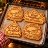 Personalized Merry Christmas Cookie Cutter and Stamp, Personalized Holiday Baking Gift CH07 181038