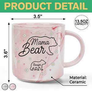 Mama Bear Family Personalized Marble Mug Mother's Day Gift For Mom HA75 892176