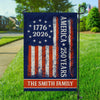 Custom Family Name 250 Years America Flag 250th Birthday 1776-2026 Garden Flag Gift for Family HO82 894788