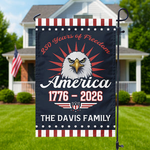 Personalized Gift 250 Years Of Freem Patriotic Garden Flag LM32 895339