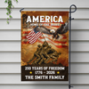 America Home Of The Brave - 250 Years of Freedom Custom Family Name Garden Flag CH07 910414