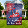 USA 250th Years Anniversary 1776 America 2026 USA July 4th Personalized Garden Flag HA75 897902