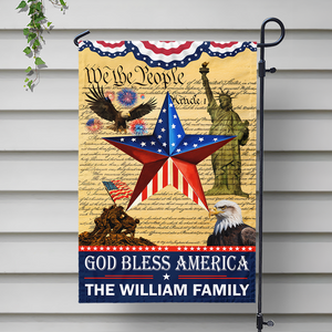 Custom Family Name We The People Flag God Bless America 250th Anniversary Garden Flag CH07 899170