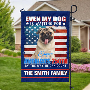 Custom Photo Even My Dogs Cats Are Waiting For America’s 250th Garden Flag HO82 900336
