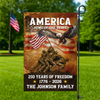 America Home Of The Brave - 250 Years of Freedom Custom Family Name Garden Flag CH07 910414