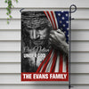 Personalized One Nation Under God Flag - American Christian Jesus Garden Flag HA75 897442