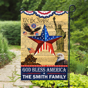 Custom Family Name We The People Flag God Bless America 250th Anniversary Garden Flag CH07 899170