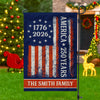 Custom Family Name 250 Years America Flag 250th Birthday 1776-2026 Garden Flag Gift for Family HO82 894788