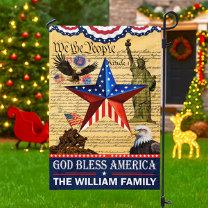 Custom Family Name We The People Flag God Bless America 250th Anniversary Garden Flag CH07 899170