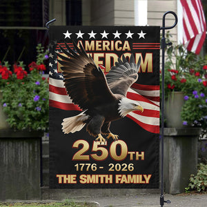 Custom Family Name 250th U.S. Independence Anniversary Personalized Garden Flag HA75 898772