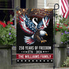 Custom Family Name 250 Years Of Freedom Patriotic Eagle Garden Flag HO82 901166