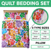 Custom Pet Photo With Paw And Bones Pattern - Personalized Quilt Bedding Set TH10 896643