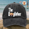 Custom Photo Dog Dad Dog Mother Washed Denim Baseball Cap Gift for Dog Lovers TH10 894281