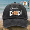 Custom Photo Dog Cat - Dog Mom Cat Mom Washed Denim Baseball Cap HA75 897008