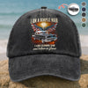 Custom Car Photo I Am A Simple Man Washed Denim Baseball Cap CH07 896386