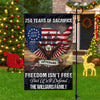 Custom Family Name 250 Years of Sacrifice - United States Veterans Garden Flag HO82 901596