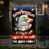Custom Family Happy Birthday Land Of Free Led Garden Flag Independence Day Decor HA75 898338