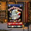 Custom Family Happy Birthday Land Of Free Led Garden Flag Independence Day Decor HA75 898338