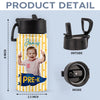 Custom Photo Grade Pennant Spirit Kid Water Bottle - Gift for Kids, Back to School HO82 902922