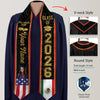 Custom Photo Country Flag Class of 2026 Graduation Stoles LM32 897701