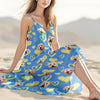 Custom Photo Love Heart Dog Women's V-Neck Cami Maxi Dress HO82 893740
