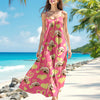 Custom Photo Love Heart Dog Women's V-Neck Cami Maxi Dress HO82 893740