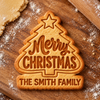 Personalized Merry Christmas Cookie Cutter and Stamp, Personalized Holiday Baking Gift CH07 181038