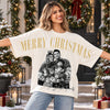 Personalized Vintage Photo Merry Christmas Shoulder to Shoulder Comfort Shirt Family Gift HA75 919568