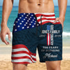 Custom Family Name Patriotic American, 250 Years of Blessing God Beach Short HO82 901906