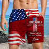 Custom Family Name Patriotic American, 250 Years of Blessing God Beach Short HO82 901906