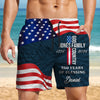 Custom Family Name Patriotic American, 250 Years of Blessing God Beach Short HO82 901906
