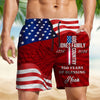 Custom Family Name Patriotic American, 250 Years of Blessing God Beach Short HO82 901906