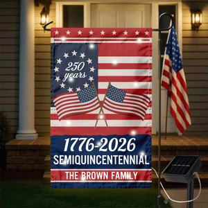 Custom Family Name Semiquincentennial 250th Anniversary LED Garden Flag LM32 895867