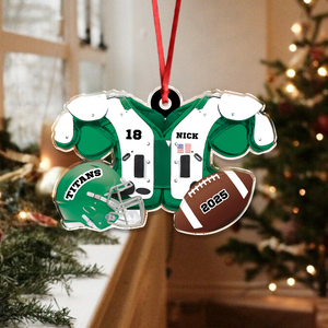 Custom Name Football American Christmas Personalized Acrylic Ornament HA75 897664