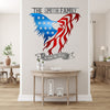 Custom Family Name American Eagle Flag In God We Trust Metal Sign LM32 897905