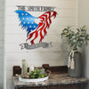 Custom Family Name American Eagle Flag In God We Trust Metal Sign LM32 897905