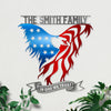 Custom Family Name American Eagle Flag In God We Trust Metal Sign LM32 897905