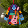 Holly Pink Guitar Christmas Ornament, Country Music Acrylic Ornament Gift LM32 670231