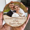 Custom Wedding First christmas As A Mr. Mrs. Photo Wood Slice Ornament Gift For Couple CH07 899266