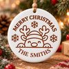 Personalized Family Name Merry Christmas Ceramic Ornament TH10 171535