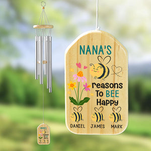 Grandma's Reasons To Be Happy Personalized Wind Chimes Mother's Day Gift HA75 892092