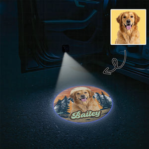 Custom Dog Photo Camping Hiking Car Door Projector Light HO82 894372