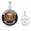 United State Of America 250 Anniversary 1776 - 2026 Circle Necklace TH10 169455