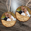 Custom Wedding First christmas As A Mr. Mrs. Photo Wood Slice Ornament Gift For Couple CH07 899266