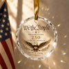 We The People 250 Years of Freedom Glass Ornament, Patriotic 1776–2026 Keepsake Gift CH07 180054