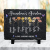 Grandma with Grandkid's Birth Flower Rectangle Shaped Stone With Stand Personalized Gift HO82 893628